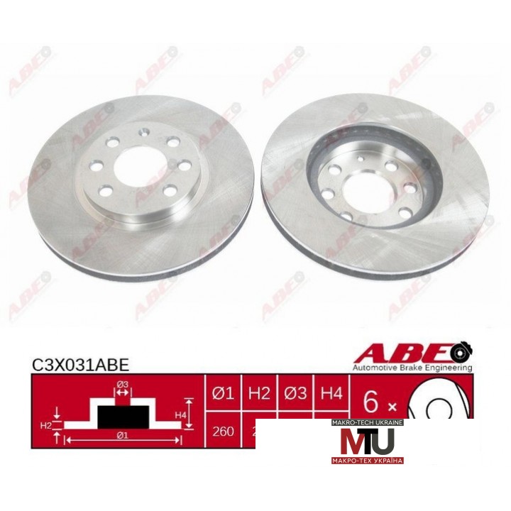 Тормозной диск ABE C3X031ABE