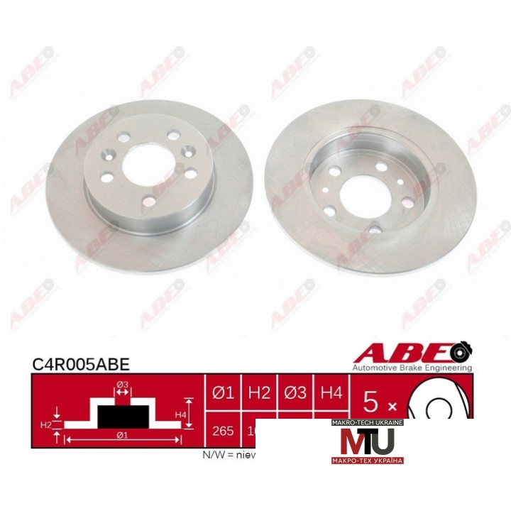 Тормозной диск ABE C4R005ABE