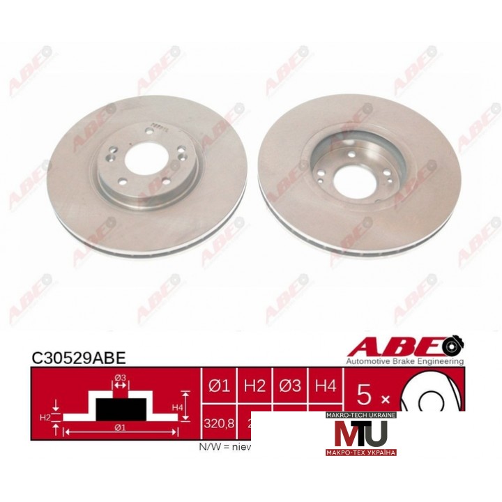 Тормозной диск ABE C30529ABE