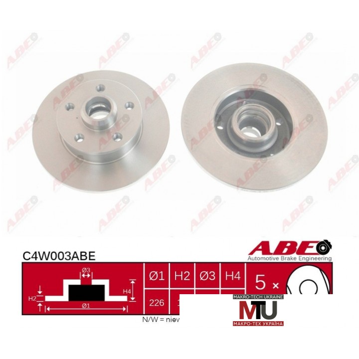 Тормозной диск ABE C4W003ABE
