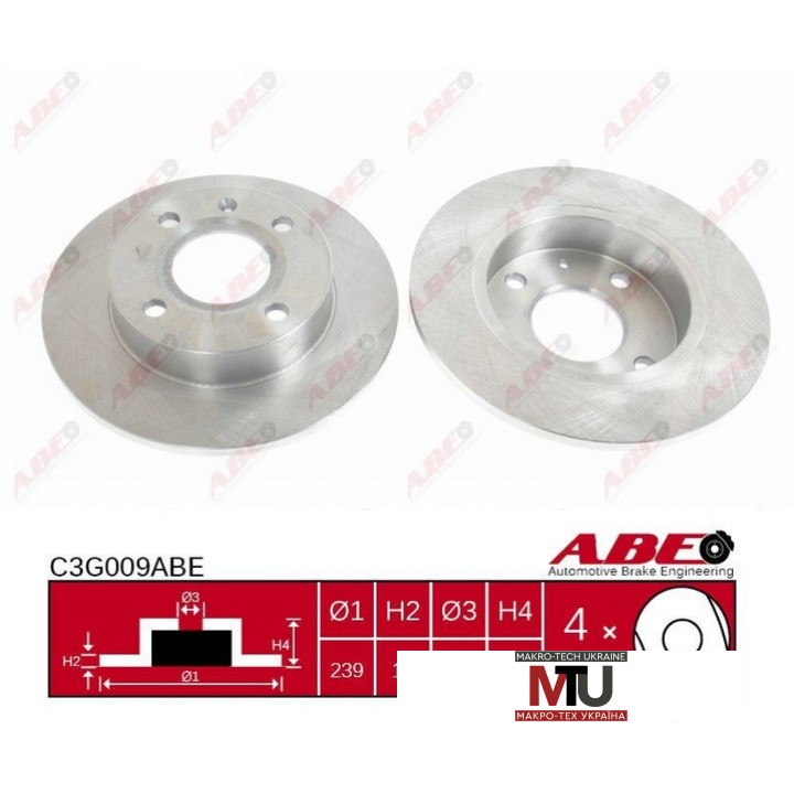 Тормозной диск ABE C3G009ABE