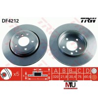 Тормозной диск TRW DF4212