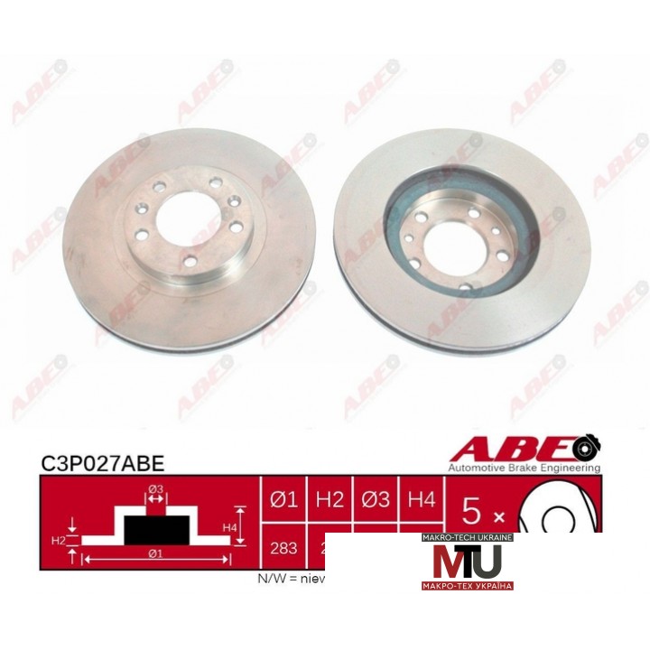 Тормозной диск ABE C3P027ABE