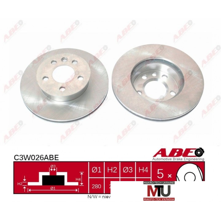 Тормозной диск ABE C3W026ABE