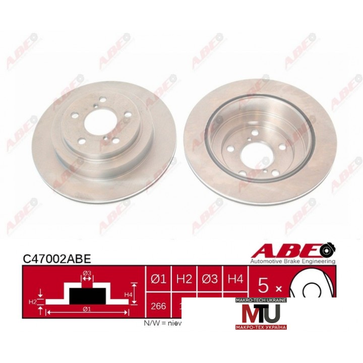Тормозной диск ABE C47002ABE