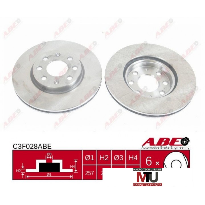 Тормозной диск ABE C3F028ABE