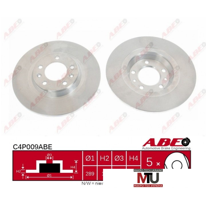 Тормозной диск ABE C4P009ABE