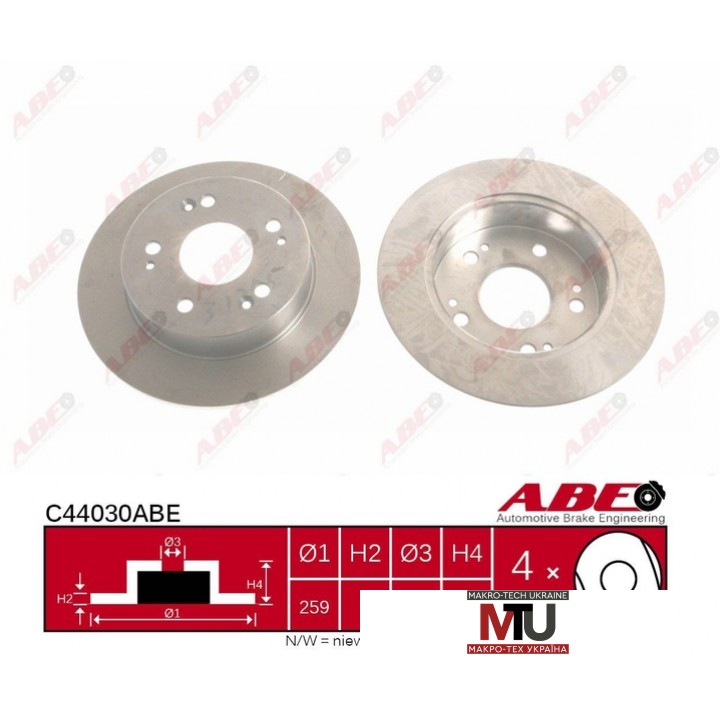 Тормозной диск ABE C44030ABE