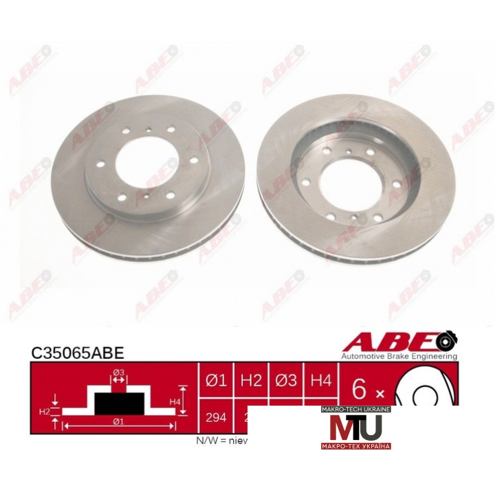 Тормозной диск ABE C35065ABE