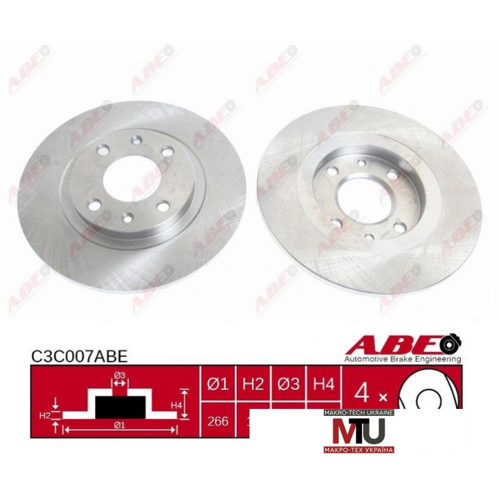 Тормозной диск ABE C3C007ABE